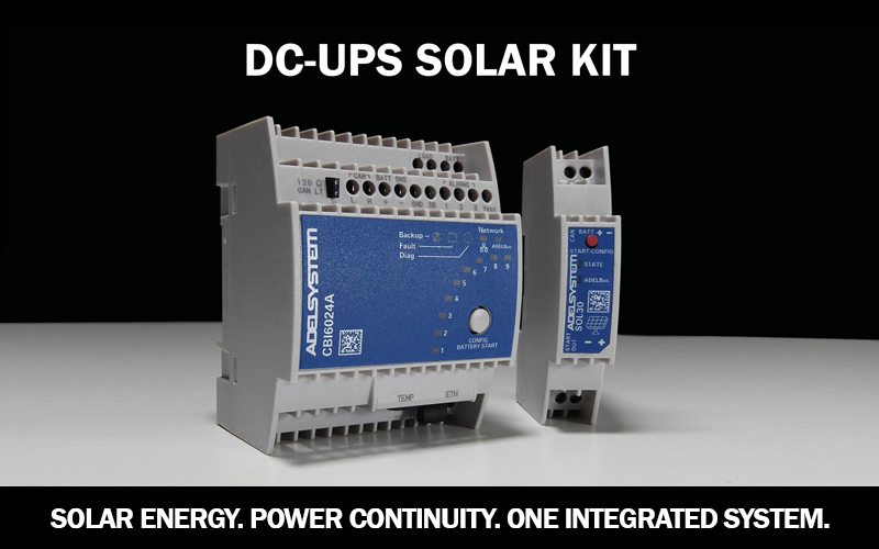 The new solution combines DC-UPS technology and MPPT solar charging for remote, off-grid, and hybrid applications